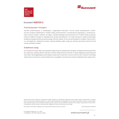 EUROVENT Kominek wentylacyjny do blachodachówki VENTOS X - 150 mm