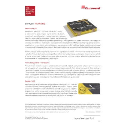 EUROVENT Membrana Dachowa VSTRONG 200 g/m2 - 75m2