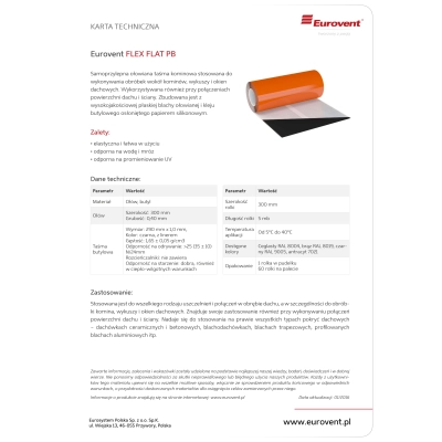 Taśma kominowa ołowiana FLEX FLAT PB - 300mm x 5 mb - gr. 0,40 mm