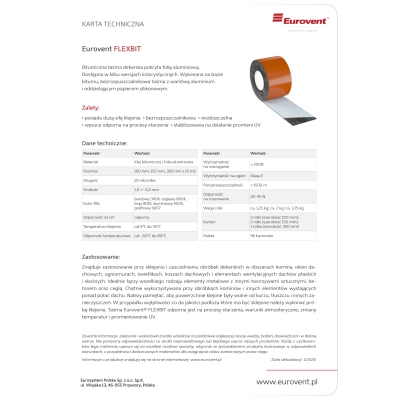 Taśma dekarska bitumiczna FLEXBIT 150mm x 10 mb