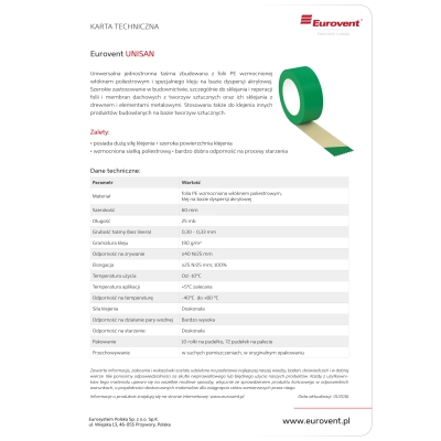 Taśma do łączenia folii