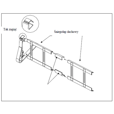 Łącznik śniegołapu dachowego