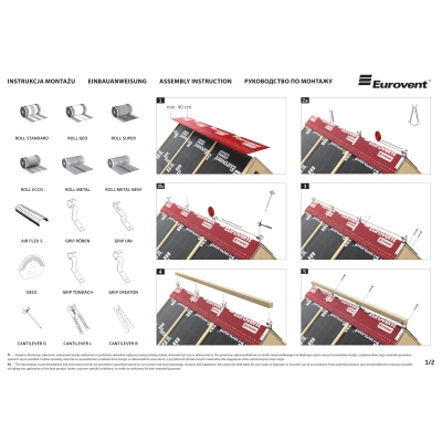 EUROVENT Wspornik L - 40mm - Regulowany