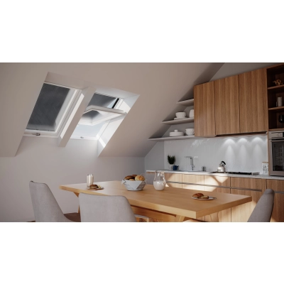 RoofLITE+ Okno dachowe plastikowe trzyszybowe TRIO PVC - 3 szybowe - BIAŁE