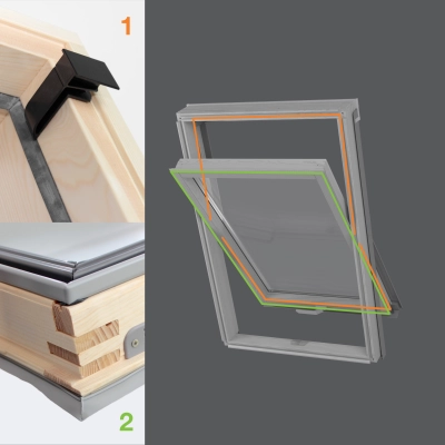 RoofLITE+ Okno dachowe trzyszybowe TRIO PINE - 3 szybowe
