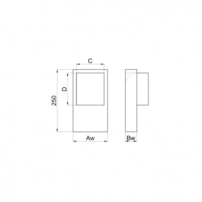 Kształtka wentylacyjna z wylotem okrągłym 200x50 - FI.125mm
