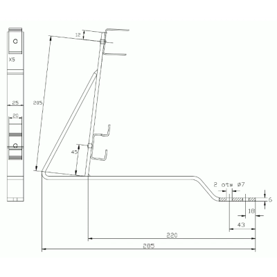 Uchwyt Śniegołapu dachowego do dachówki betonowej i ceramicznej